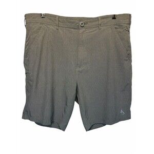 Hook & Tackle Latitude Gray Cargo Performance Fishing Shorts Men Sz 38 Hiking 9"